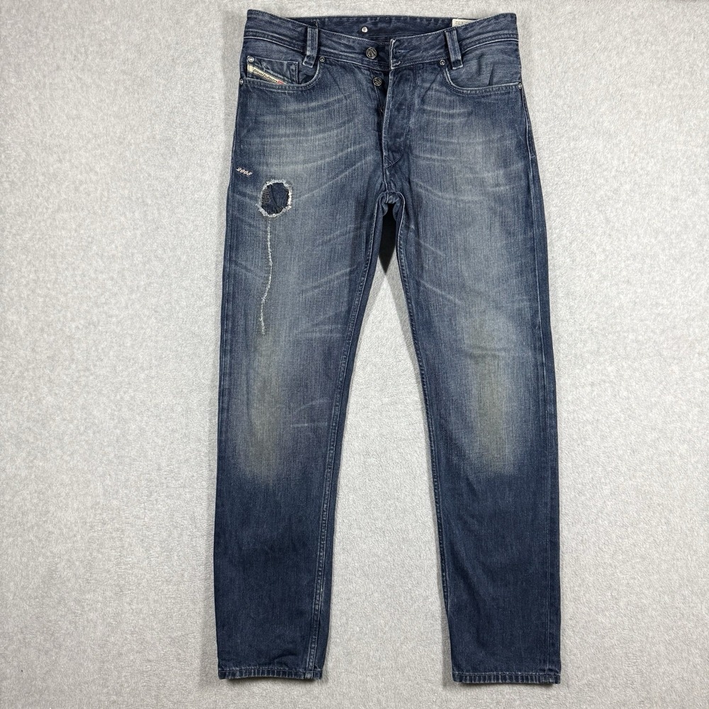 Diesel Heeven DIRTY THIRTY Jeans Mens 32x32 Slim Tapered Distressed Embroidered